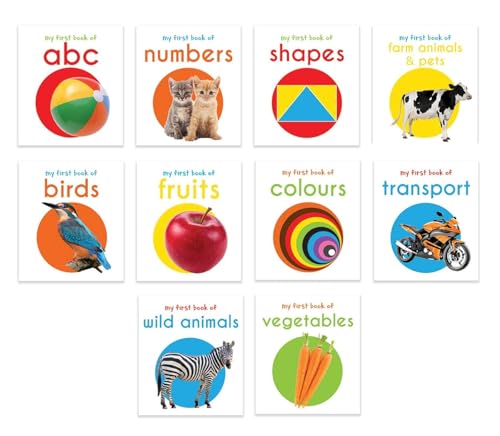 My First Library: Boxset of 10 Board Books for Kids WoodArtSupply