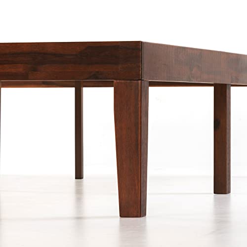 Mellow Naturalista Classic 16 Inch Solid Wood Platform Bed with Wooden Slats, Espresso, King Mellow