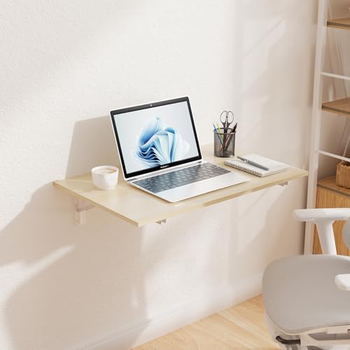 GOYLSER Fold Wall Mounted Table Folding Worktable, Addition to Garage/Home Office/Laundry Room/Home Bar/Kitchen & Dining Room GOYLSER