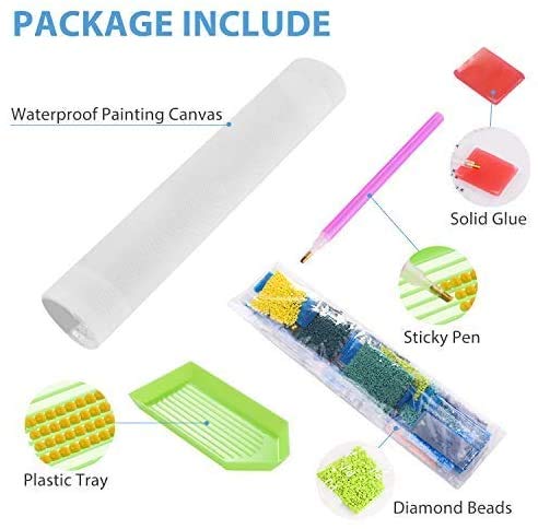 RICUVED Diamond Art Kits, Wolf Diamond Art Kits for Adults Full Drill Diamond Art Two Wolves Rhinestone Embroidery Arts Craft for Home Wall Decor 16x12 inch RICUVED