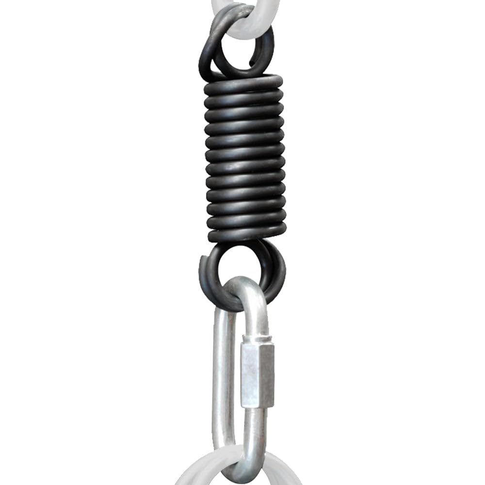 Meister Professional Heavy Bag Spring for Punching Bags up to 250lb - Black w/Screwlock Carabiner Meister