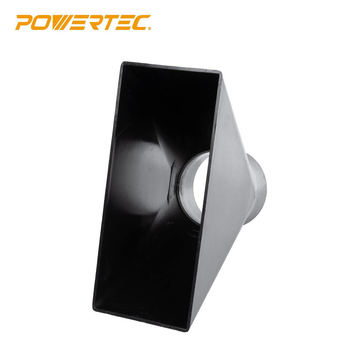 POWERTEC 70151 Dust Hood Rectangular Shape, Funneled 4-Inch Fitting By 10-Inch Wide Attachment for Dust Collection POWERTEC