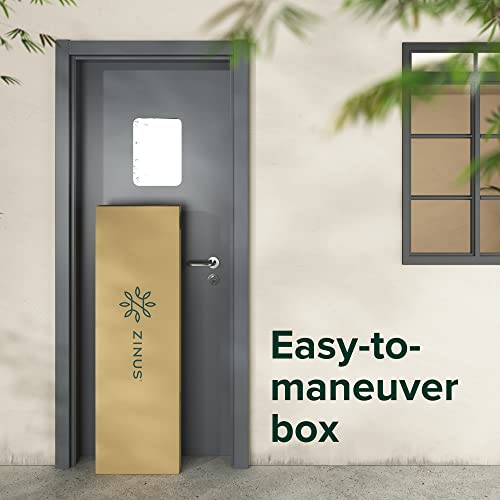 Zinus Kai Bamboo & Metal Platform Bed Frame with Headboard – Queen, No Box Spring Needed, Easy Assembly, Brown Zinus