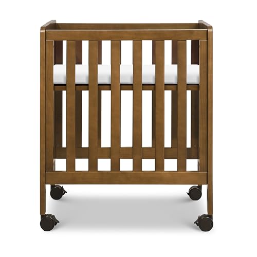 DaVinci Carter's Colby Grow 6-in-1 Convertible Bassinet to Crib in Walnut, GREENGUARD Gold Certified, Removable Wheels DaVinci