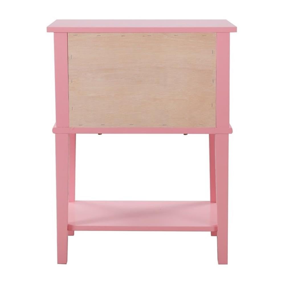 Glory Furniture Newton 2 Drawer Nightstand in Pink Glory Furniture