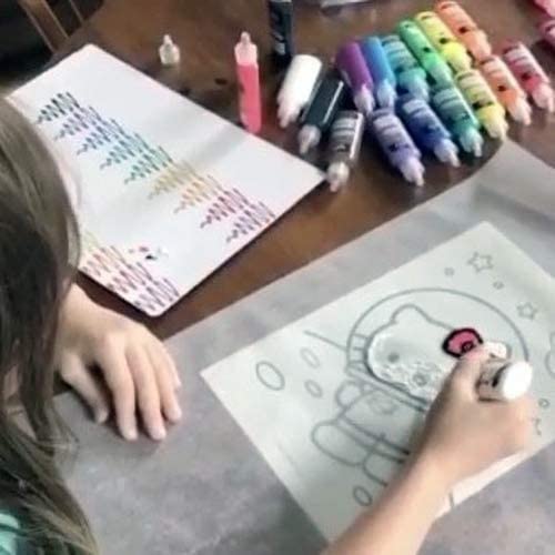 Tulip Fabric Paint Pack - Non-Toxic and Permanent 3D Puff Paint for Fashion Party, 20 Color Pack TULIP