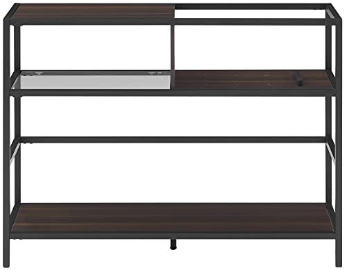 Crosley Furniture Provo Console Record Player Stand with Storage for Vinyl Records, Matte Black/Brown Crosley Furniture