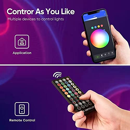 SUVEUS Trampoline Lights, Waterproof LED Lights for 16Ft 15Ft 14Ft 12Ft 10Ft Trampoline, 16 Colors Change with Remote and App Control, Sync up to Music, Super Bright for Kids to Play at Night SUVEUS