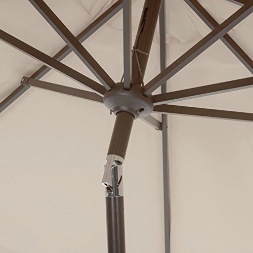 SAFAVIEH PAT8006A Outdoor Collection Elegant Valance Auto Tilt Umbrella Safavieh