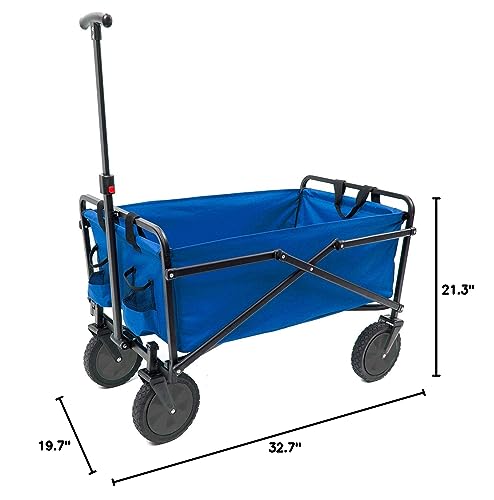 Seina Compact Folding 150-Pound Capacity Utility Cart, Royal Blue Seina