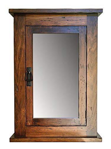 Dijkoo ZyduzscAT NUOTIRUIS Primitive Mission Medicine Cabinet/Surface Mount/Distressed Medium Finish/Solid Wood & Handmade C D&E Wood Craft Cabinets