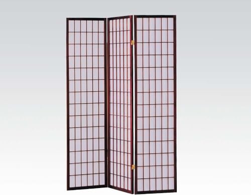 GTU Furniture Japanese Style 3 Panels Wood Shoji Room Divider Screen Oriental for Home/Office (Cherry) GTU Furniture