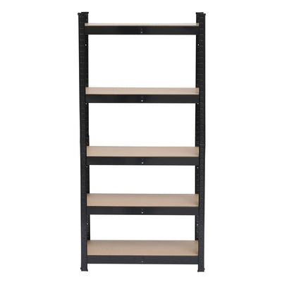 Karl home 5 Tier Metal Garage Shelves, Boltless Assembly,Adjustable Shelf for Storage Heavy Duty, Wide-Size Shelf Organization for Pantry Basement Kitchen, 1500lbs,43.3"L x 17.7"W x 70.9"H,Black & 1P