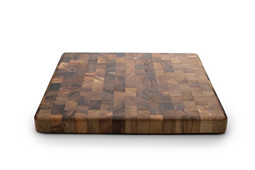 Ironwood Gourmet 28218 Square Charleston End Grain Chef's Board , Acacia Wood 14" Square Ironwood Gourmet
