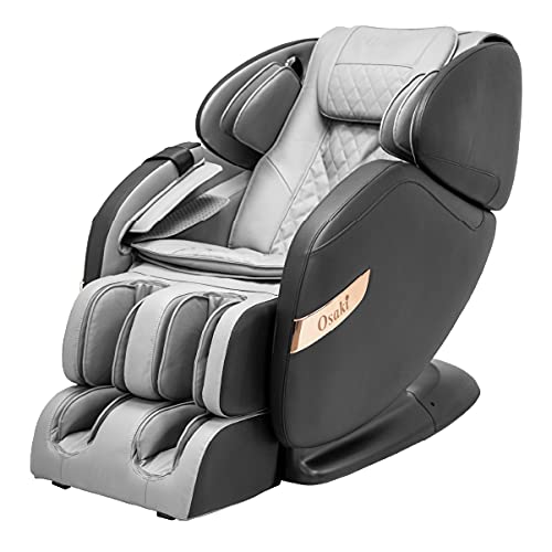 Osaki OS-Champ | Black & Gray | 2D SL-Track Full Body Massage Chair | Zero Gravity | Lumbar Heating | Foot & Calf | Auto Mode | Full Air Bag Compression | Bluetooth Speaker | Space Saving Osaki
