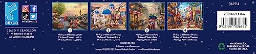 Ceaco - 4 in 1 Multipack - Thomas Kinkade - Disney - Mickey & Minnie - (4) 500 Piece Jigsaw Puzzles Ceaco