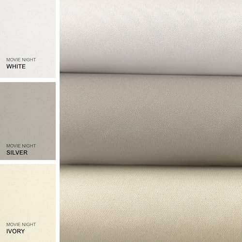 CHICOLOGY Sliding Door Blinds , Blinds for Sliding Glass Doors ,Room Divider , Vertical Blinds for Patio Doors , Sliding Glass Door Blinds Movie Night White (Blackout) W:46-86 x H: 0-96 inch CHICOLOGY