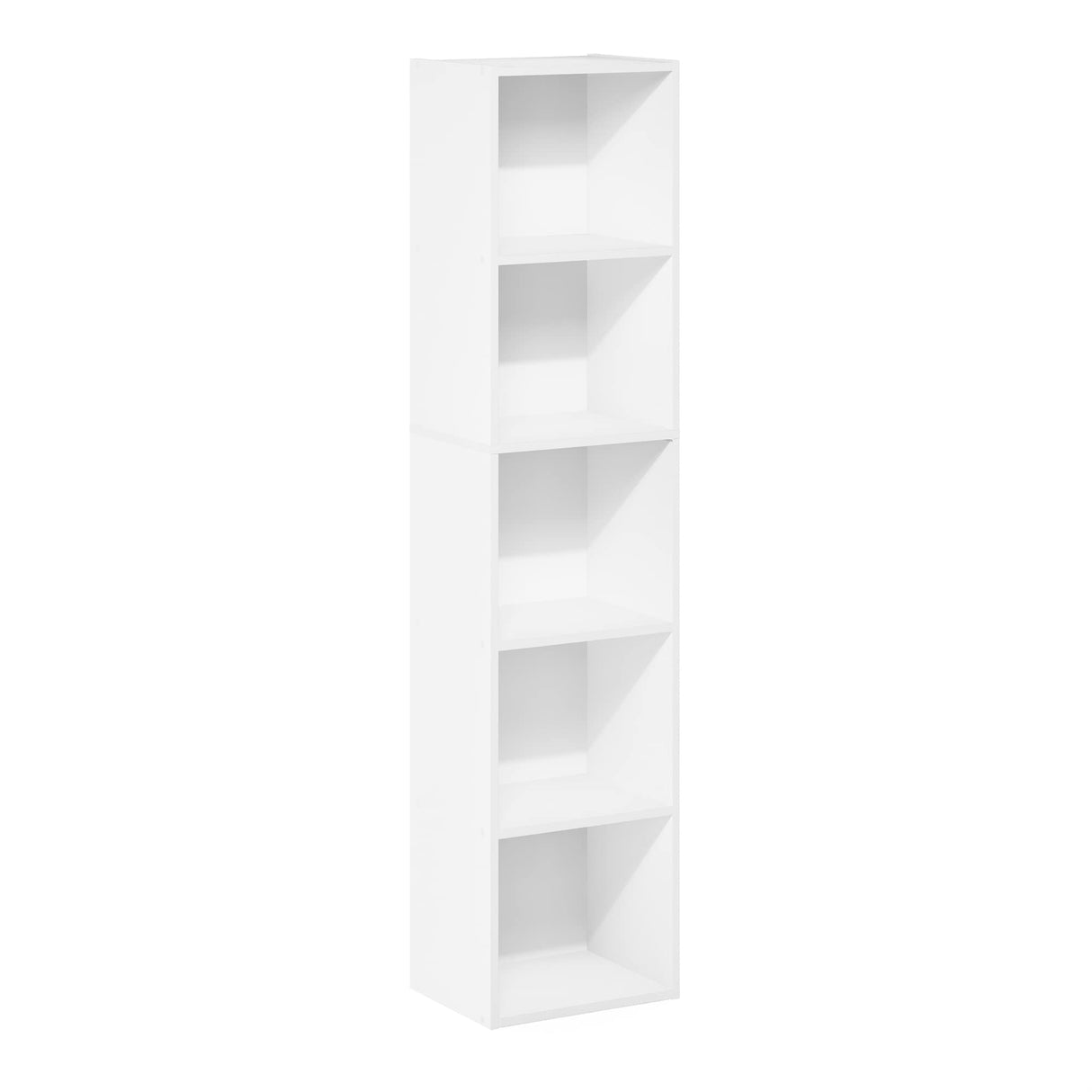 Furinno Luder Bookcase / Book / Storage, 5-Tier Cube, White Furinno