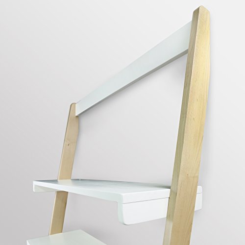 American Trails Freestanding Ladder Desk With Drawer, Natural Maple/White American Trails