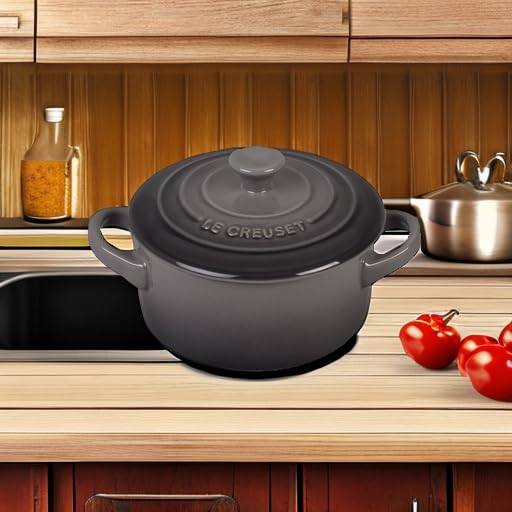 Le Creuset Stoneware Mini Round Cocotte, 8 oz., Oyster Le Creuset