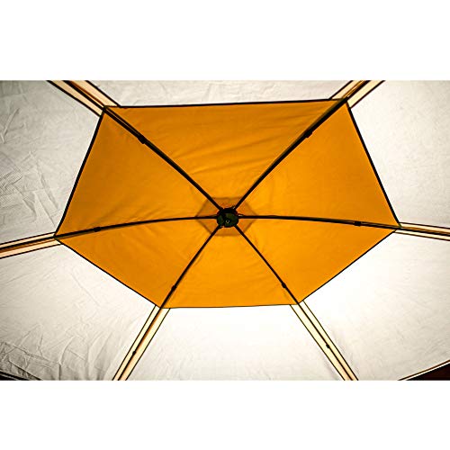 CLAM Quick-Set Outdoor Portable Escape Sky/Sky Camper Screened Gazebo Canopy Tent Rain Fly Tarp with Carry Bag, Cover Only, Tan CLAM