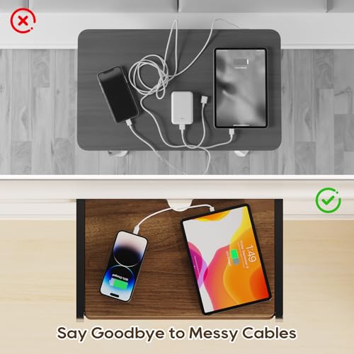 NANAGIFTREE Floating Nightstand Set of 2, Wood Bedside Shelf Wall Mounted Nightstand with Heavy-Duty Frame, Floating Bedside Table for Bedroom, Bathroom, Kitchen, (Vintage Brown, 2 Pack) NANAGIFTREE