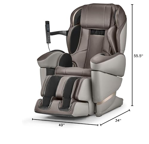 Synca Wellness JP3000-5D Ai Deluxe Zero Gravity Massage Chair | Ai Body Scan | Full Body Stretch | Dual Heat Therapy | 98 Massage Techniques & 38 Auto Courses (Smoke Beige) Synca Wellness