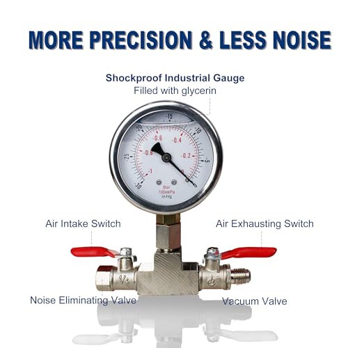 BACOENG 5 Gallon Vacuum Chamber Kit with 4.5 CFM 1 Stage Vacuum Pump HVAC, Perfect for Stabilizing Wood, Degassing Silicones and Epoxies BACOENG