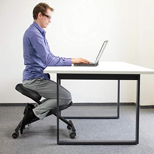 Topeakmart Ergonomic Kneeling Chair Improve Posture & Neck Pain Home Office Desk Chairs Flexible Seating Rolling Adjustable Stool Topeakmart