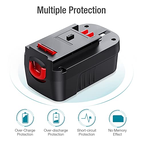 ORHFS 6.0Ah HPB18 Lithium-Ion Battery Replacement for Black&Decker 18V Battery HPB18-OPE 244760-00 A1718 FS18FL FSB18 Firestorm Cordless Power Tools ORHFS