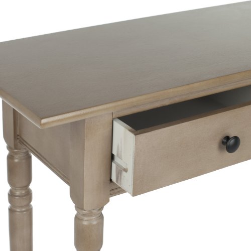 SAFAVIEH Home Collection – Rosemary Vintage Grey Console Table with Drawers & Shelf, Classic Contemporary Storage Console, Turned Leg Design (AMH5705A) SAFAVIEH