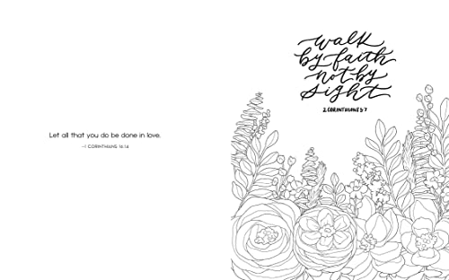 Scriptures and Florals Coloring Book WoodArtSupply