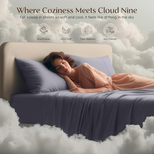 Utopia Bedding King Sheet Set – 4 Piece Bed Sheets for King Size Bed, Soft and Breathable Microfiber, Includes 1 Fitted Sheet, 1 Flat Sheet and 2 Pillowcases (Grey) Utopia Bedding