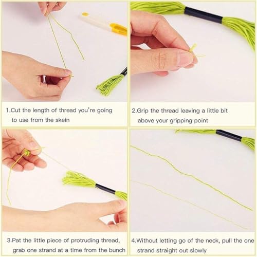Arte Vita Embroidery Starter Kit Pink Pattern Full Range DIY Beginner Hand Stitch Set Including Stamped Cloth, Bamboo Hoop, Color Threads, Needles, Nature Cherry Blosson Tree