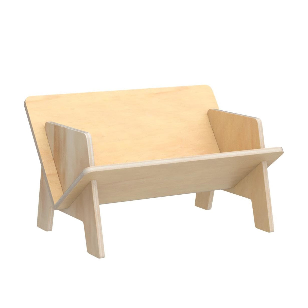 Burlywood Desktop Bookshelf - Stylish Wooden Book Rack for Organising Magazines, Books, and CDs RekRang