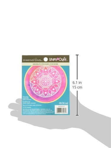Dimensions Mandala Craft Mini Embroidery Kit for Beginners, 4''