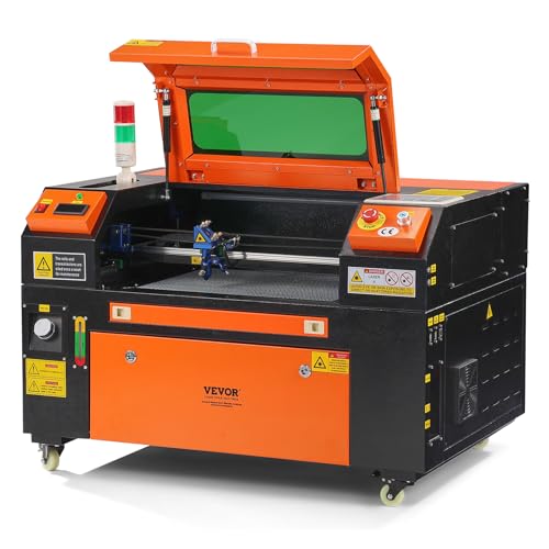 VEVOR 50W CO2 Laser Engraver, 12 x 20 in, 19.7 IPS Laser Cutter Machine with 2-Way Pass Air Assist, Compatible with LightBurn, CorelDRAW, AutoCAD, Windows, Mac OS, Linux, for Wood Acrylic Fabric More VEVOR