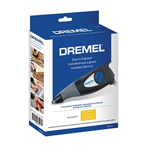 Dremel 120-Volt Engraver Rotary Tool with Stencils - Crafting Machine Perfect for DIY Personalizing and Engraving Leather, Metal, Glass, and Wood , Black, 290-02 Dremel