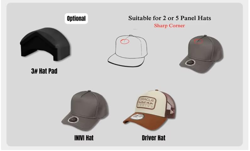 TOPSPEEDSTAR Hat Heat Press. Automatic Double Heater Automatic Open Printing Hat Cap Heat Press Machine with Multi-Timer and Laser Alignment. 3 pcs Different Size Hat Pads Included TOPSPEEDSTAR