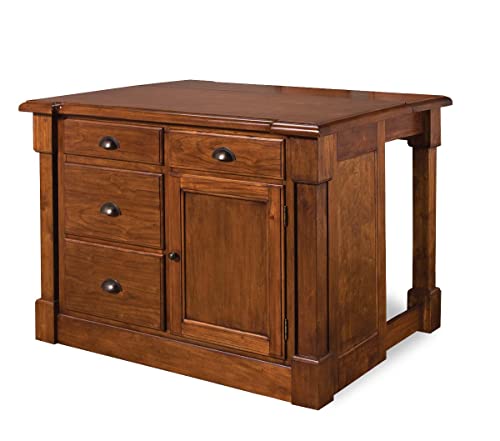 Aspen Rustic Cherry Kitchen Island by Home Styles homestyles