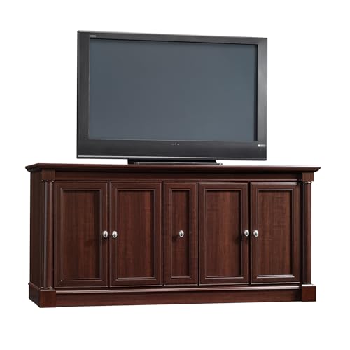 Sauder Palladia Credenza, For TV's up to 70", Select Cherry finish, 19.45"D x 70.16"W x 33.11"H Sauder