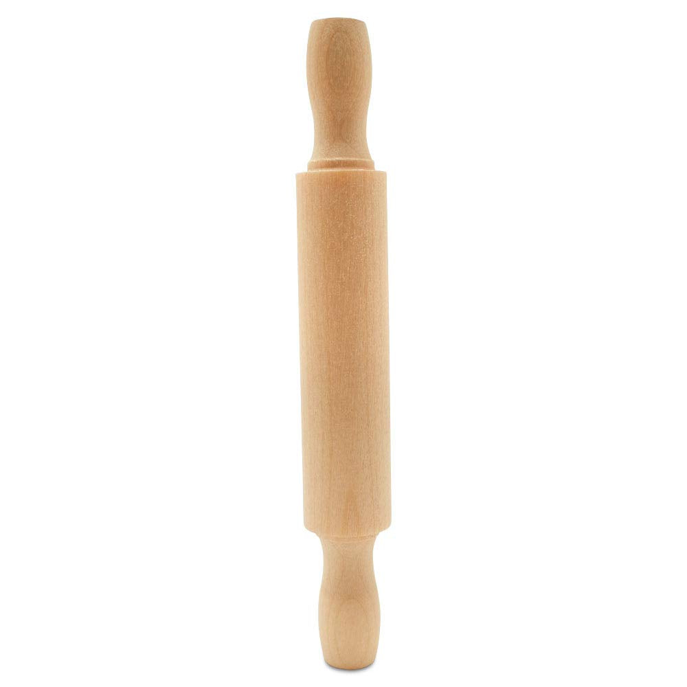 Wooden Mini Rolling Pin, 5 Inches Long, Pack of 6, Great for in The Kitchen, Play-doh, Crafting and Imaginative Play, by Woodpeckers Woodpeckers