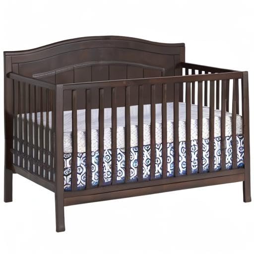 Oxford Baby Nolan 4-in-1 Convertible Baby Crib, Espresso Brown, GreenGuard Gold Certified Oxford Baby
