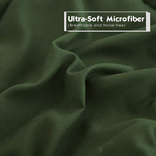 HIG 3pc Green King Size Comforter Set -All Season Reversible Down Alternative Comforter Bedding Comforter -Quilted Duvet Insert with Corner Tabs - Box Stitched Blanket - Breathable, Soft, Fluffy HIG