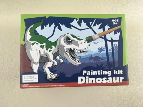whatstem 3D Dinosaurs Painting Kit with 12 Dinos for Kids Age 3-15, Arts and Crafts Kits Drawing Toys with Dinosaurs Set Creativity Gifts for Boys and Girls whatstem