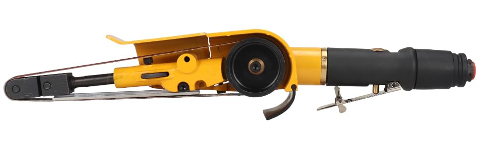 NuoDunco 3/4" x 20-1/2" Pneumatic Sander Air Belt Sander Set With 14Pcs Belts,40/60/80/120Grit,1/4" Air Inlet Mini Air Belt Grinder Air Tool For NuoDunco