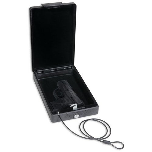Bulldog Cases Car Safe with Key Lock, Mounting Bracket and Cable in Black , 8.2 x 5.9 x 2.2 inches Bulldog Vaults