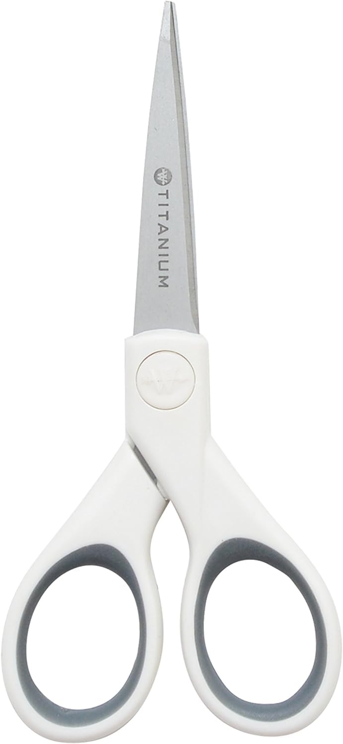 Westcott 5" Micro-Tip Fabric Scissors with Titanium-Bonded Blades - Ideal for Crafting, Sewing, and More Westcott
