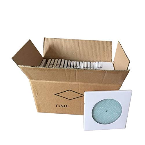 MELDIKISO 7.8" x 7.8" Sublimation Blank Mirror Edge Glass Photo Frame with Clock (20pcs/carton) MELDIKISO