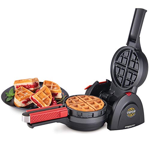 Presto 03512 Stuffler Stuffed Waffle Maker, Belgian, Large, Black Presto